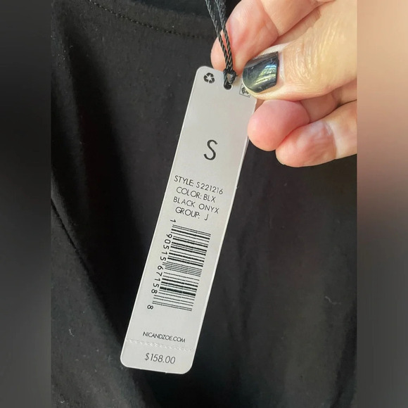 NWT NIC + ZOE EAZE TIE DRESS Little Black Dress Black Onyx Size Small Never Worn - Picture 3 of 8